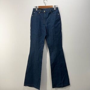 Escada Vintage High Waist Dark Wash Wide Leg Flare Jeans Women’s US 10 / EU 34